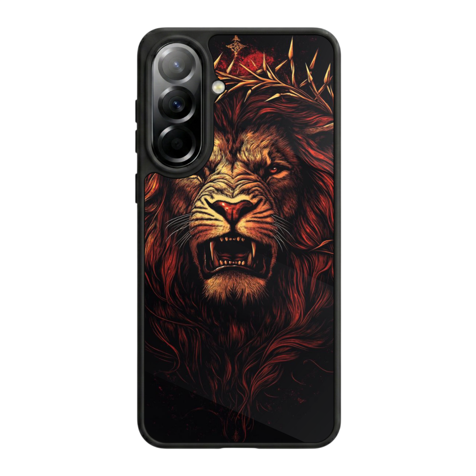 Samsung Galaxy A37 Uyumlu Aslan Tasarımlı Glossy Premium Kılıf