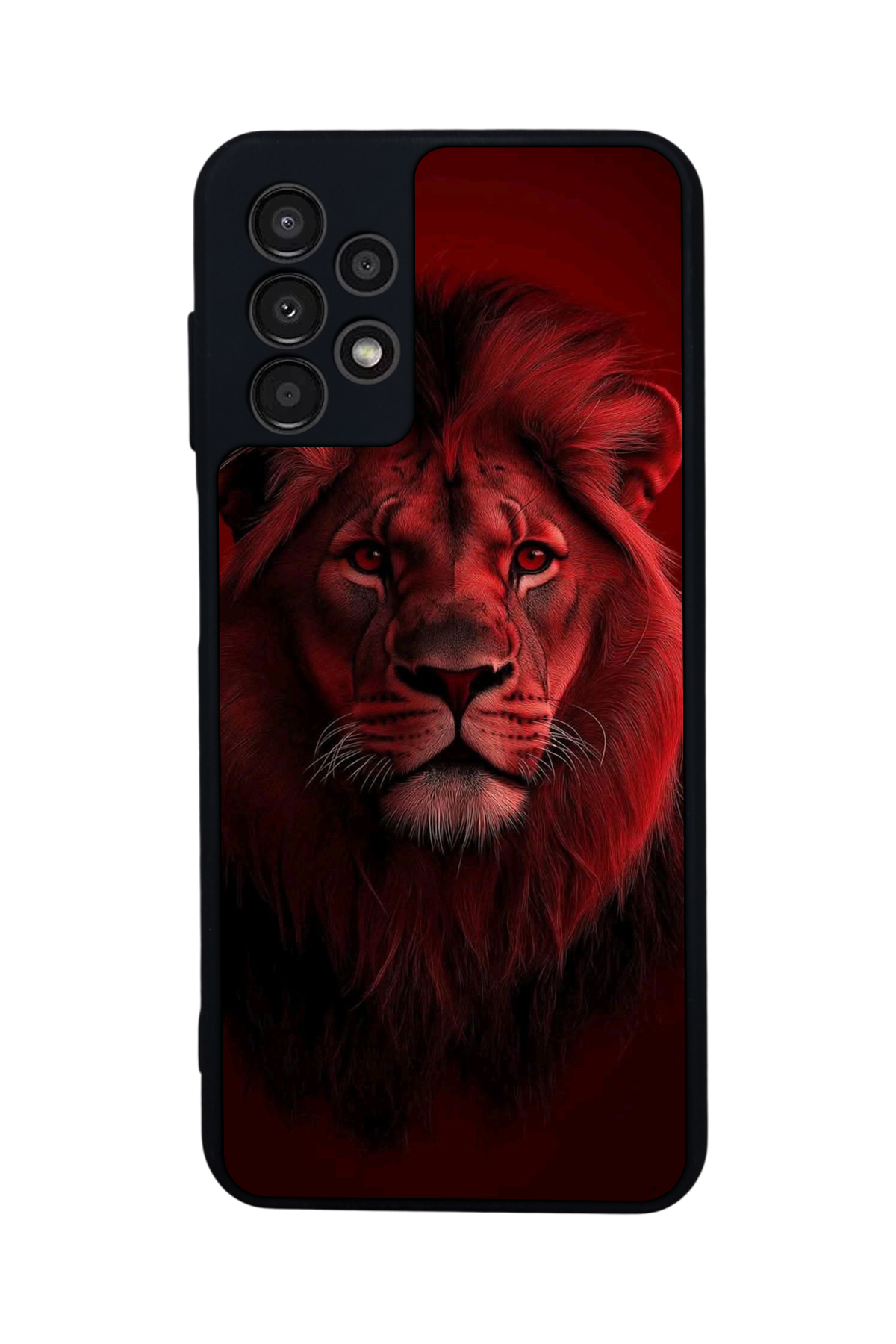 Samsung Galaxy A13 Uyumlu Aslan Tasarımlı Glossy Premium Kılıf