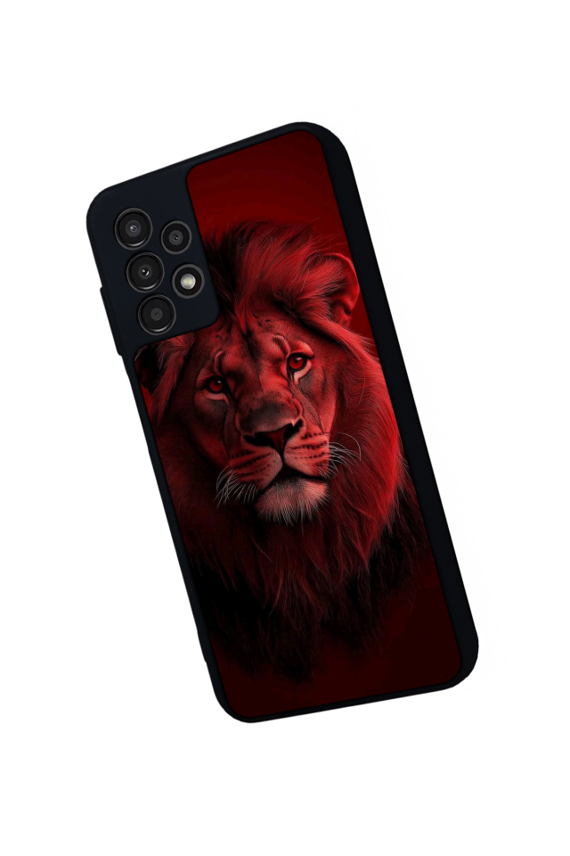 Samsung Galaxy A13 Uyumlu Aslan Tasarımlı Glossy Premium Kılıf