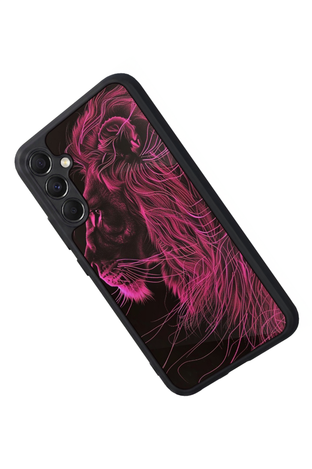 Samsung Galaxy M34 Uyumlu Aslan Tasarımlı Glossy Premium Kılıf