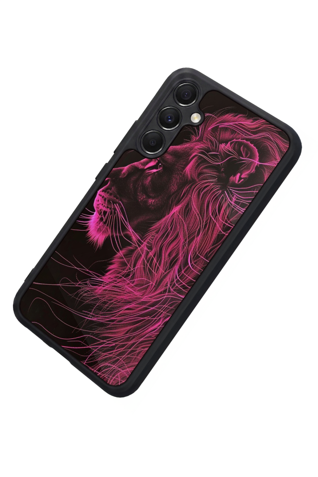 Samsung Galaxy M34 Uyumlu Aslan Tasarımlı Glossy Premium Kılıf