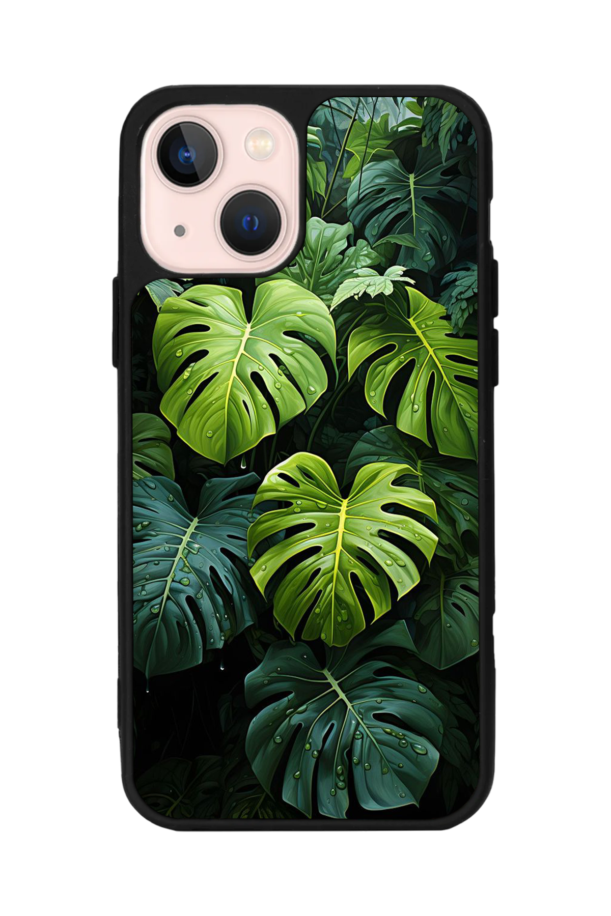 iPhone 13 Mini Uyumlu Botanik Tasarımlı Glossy Premium Kılıf