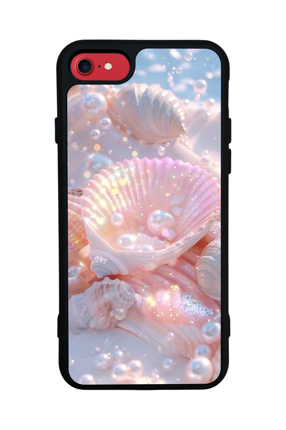 iPhone SE Uyumlu  İnci Tasarımlı Glossy Premium Kılıf