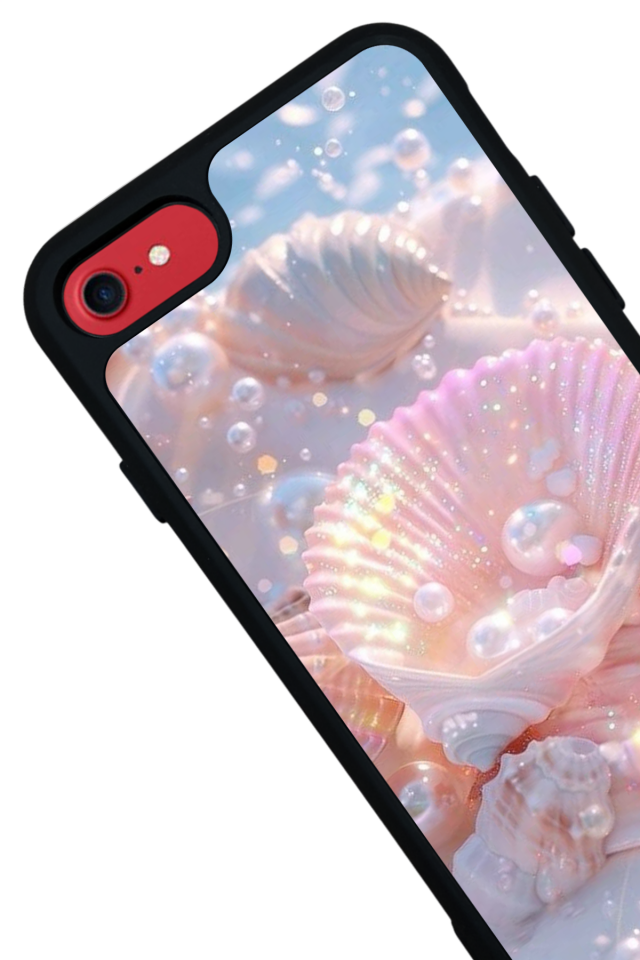 iPhone SE Uyumlu  İnci Tasarımlı Glossy Premium Kılıf