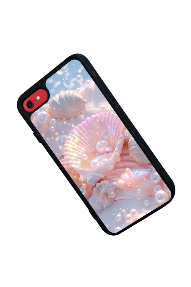 iPhone SE Uyumlu  İnci Tasarımlı Glossy Premium Kılıf