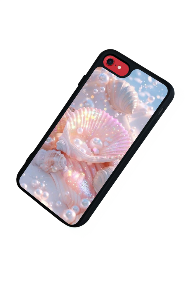 iPhone SE Uyumlu  İnci Tasarımlı Glossy Premium Kılıf