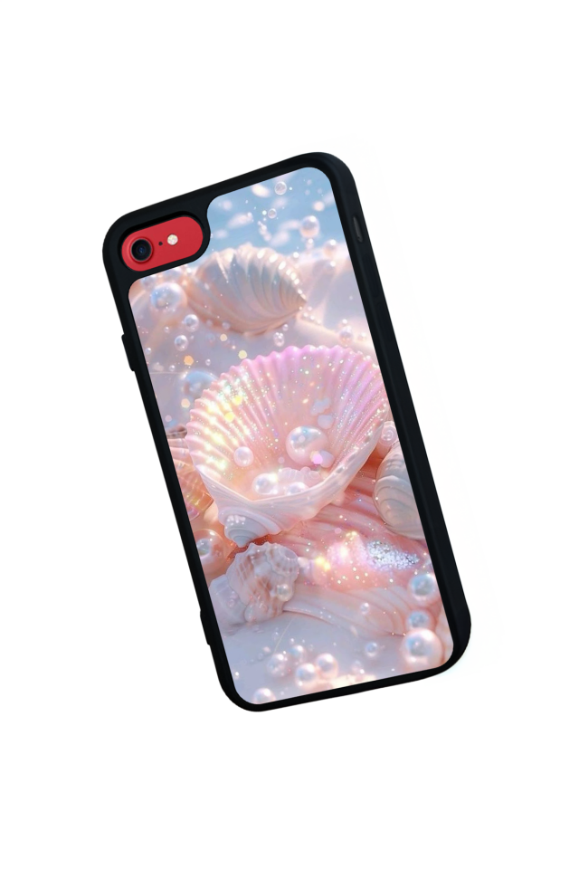 iPhone SE Uyumlu  İnci Tasarımlı Glossy Premium Kılıf