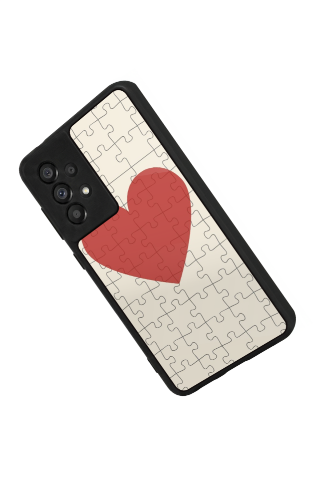 Samsung Galaxy A73 Uyumlu Kalp Love Tasarımlı Glossy Premium Kılıf