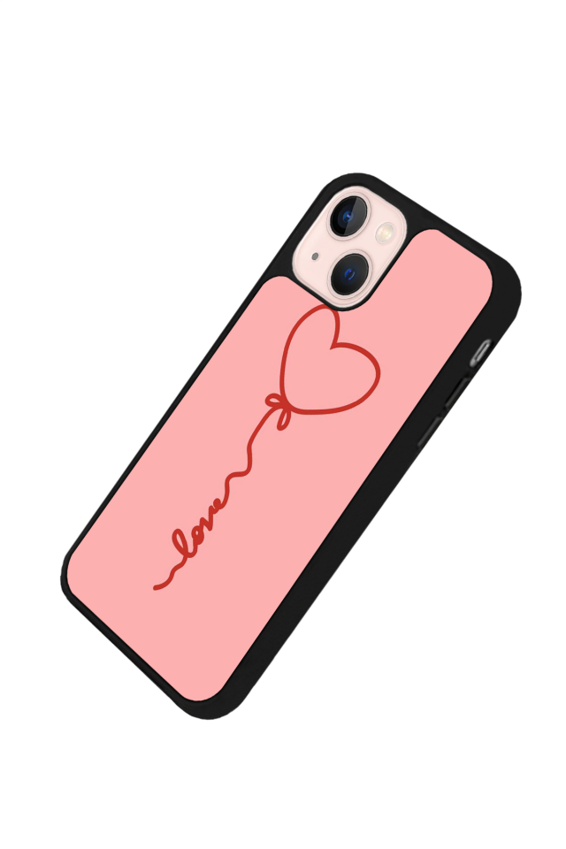 iPhone 14 Plus Uyumlu Kalp Love Tasarımlı Glossy Premium Kılıf