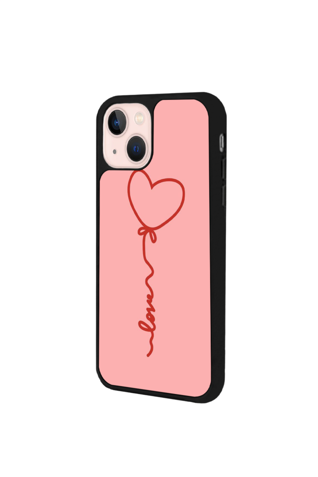 iPhone 14 Plus Uyumlu Kalp Love Tasarımlı Glossy Premium Kılıf