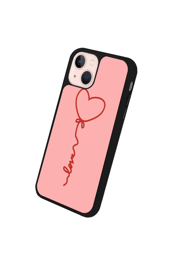 iPhone 14 Plus Uyumlu Kalp Love Tasarımlı Glossy Premium Kılıf
