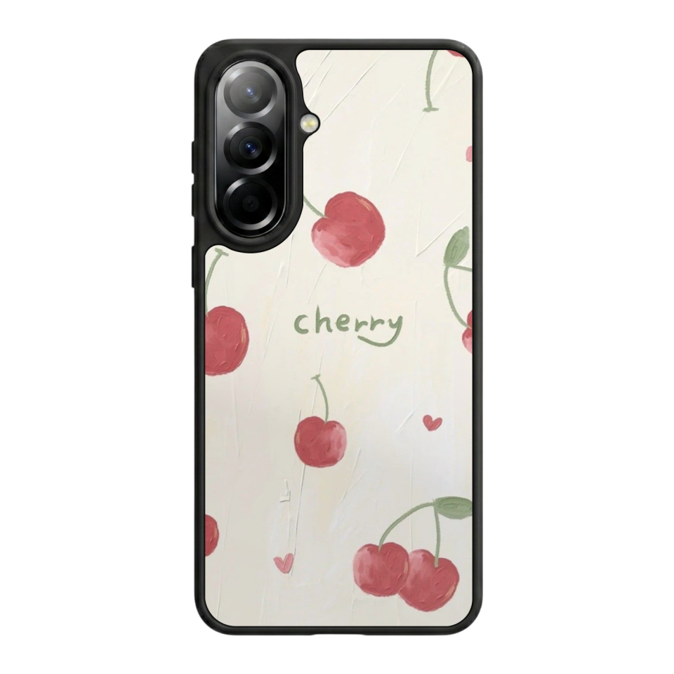 Samsung Galaxy A57 Uyumlu Kiraz Tasarımlı Glossy Premium Kılıf