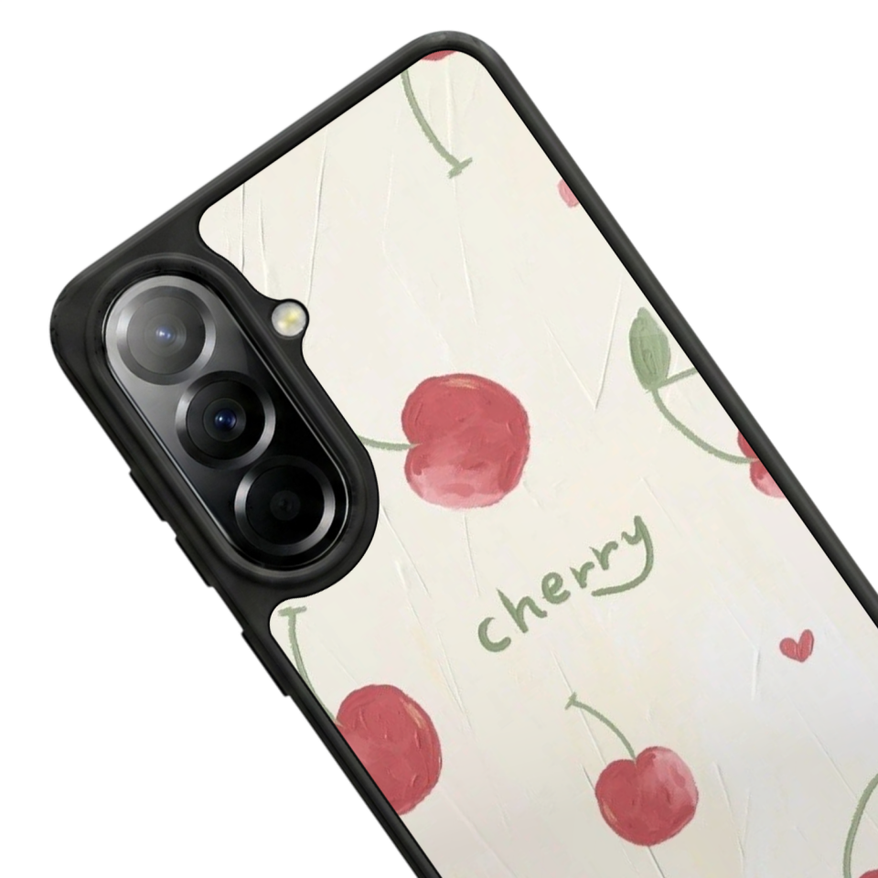 Samsung Galaxy A57 Uyumlu Kiraz Tasarımlı Glossy Premium Kılıf