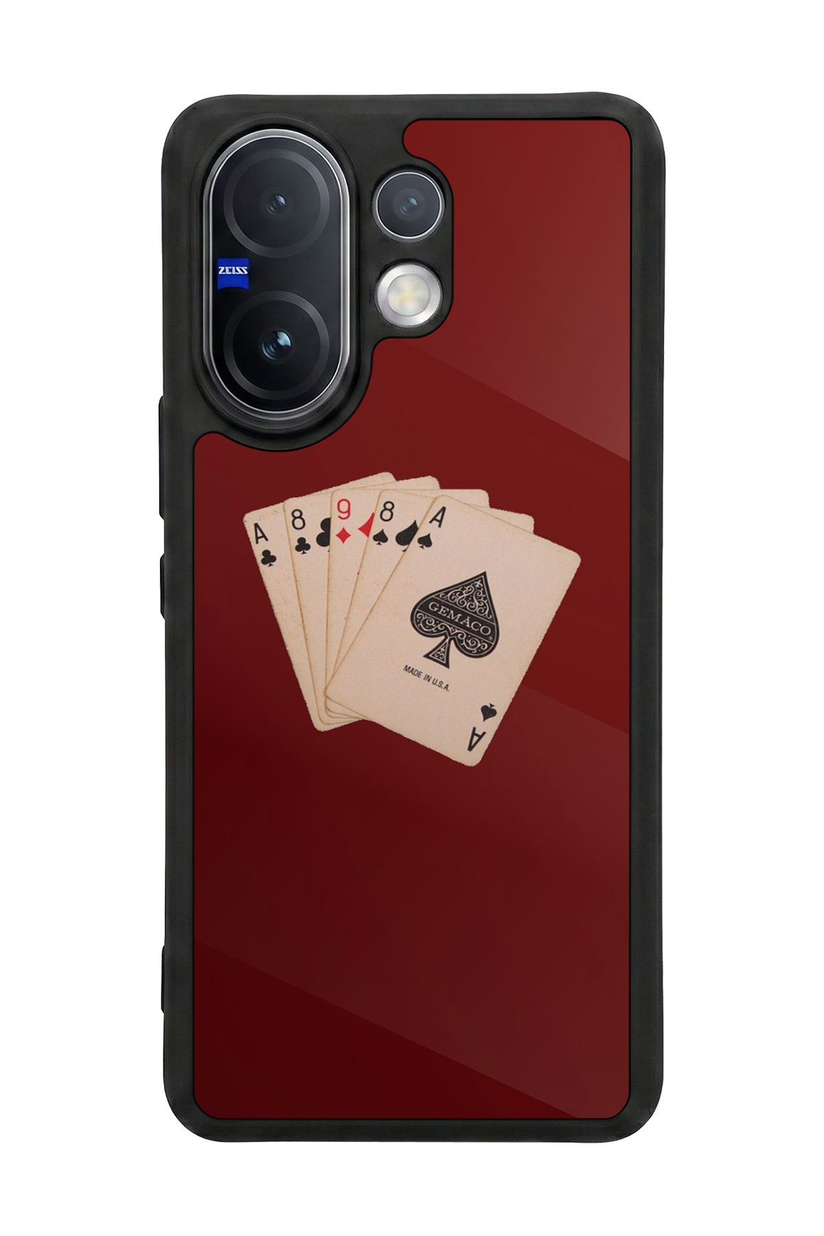 Vivo V60 Uyumlu Kirmizi Tasarımlı Glossy Premium Kılıf