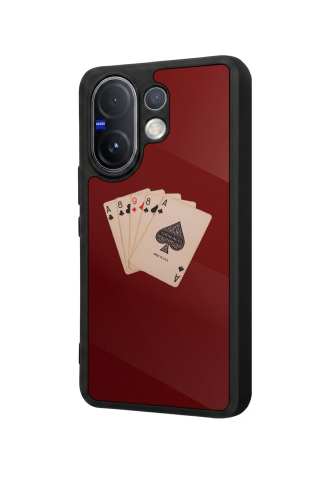 Vivo V60 Uyumlu Kirmizi Tasarımlı Glossy Premium Kılıf
