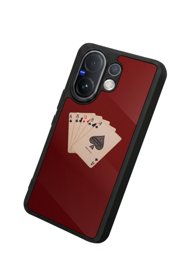 Vivo V60 Uyumlu Kirmizi Tasarımlı Glossy Premium Kılıf