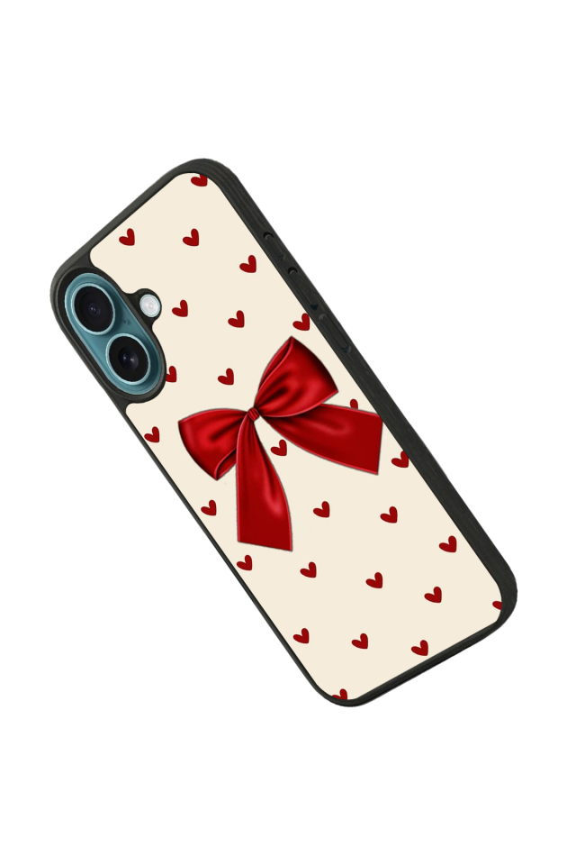 iPhone 16 Uyumlu Kurdele Tasarımlı Glossy Premium Kılıf