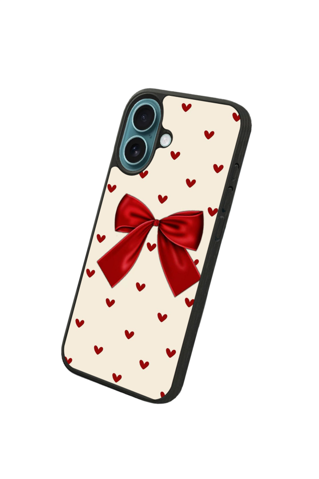 iPhone 16 Uyumlu Kurdele Tasarımlı Glossy Premium Kılıf