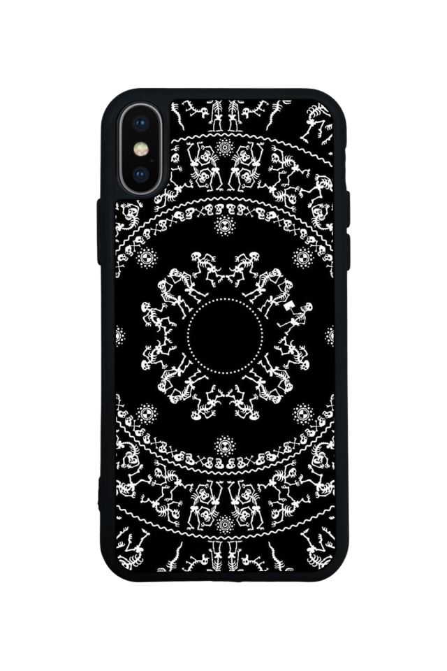 iPhone X/ XS Uyumlu Mandala Tasarımlı Glossy Premium Kılıf