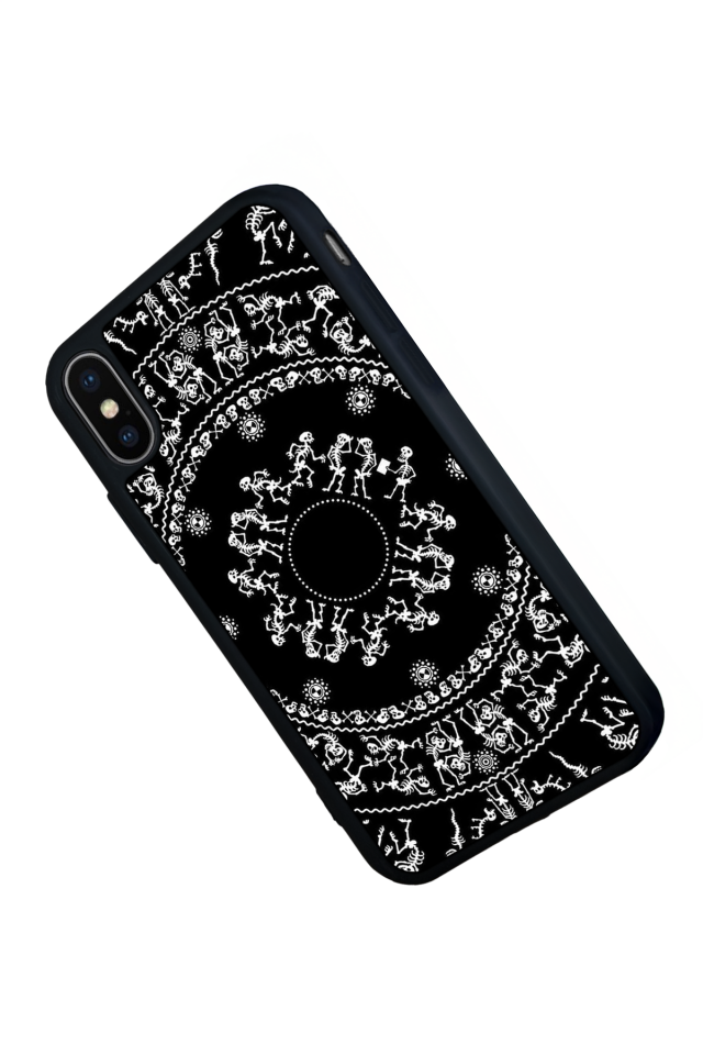 iPhone X/ XS Uyumlu Mandala Tasarımlı Glossy Premium Kılıf