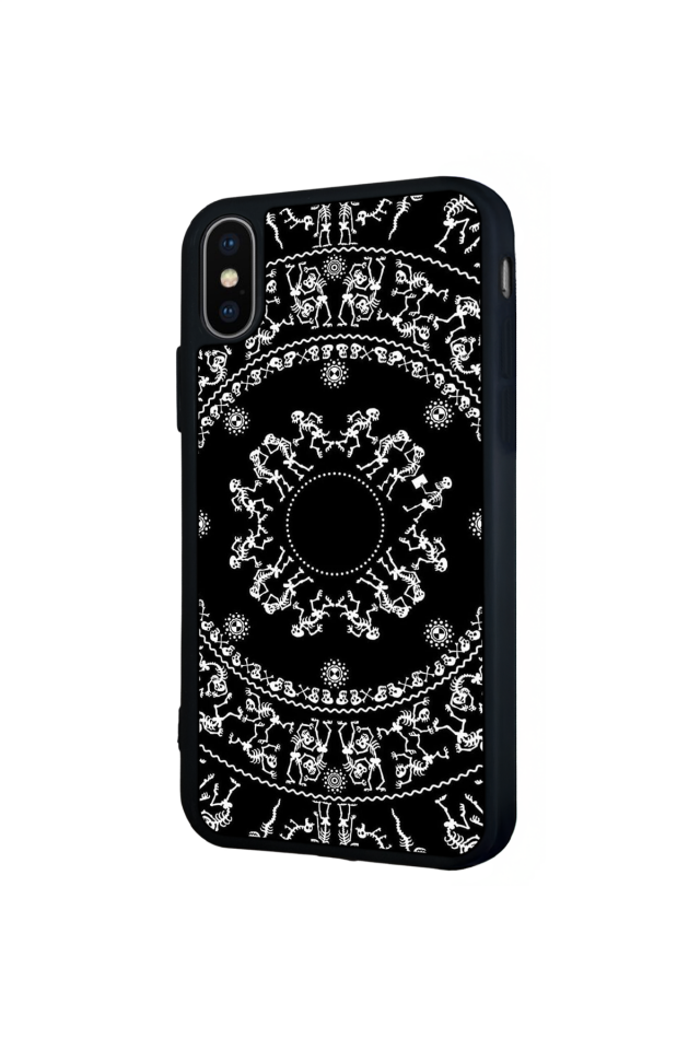 iPhone X/ XS Uyumlu Mandala Tasarımlı Glossy Premium Kılıf