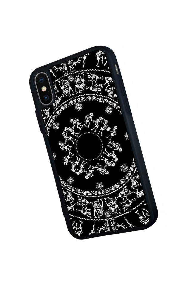 iPhone X/ XS Uyumlu Mandala Tasarımlı Glossy Premium Kılıf