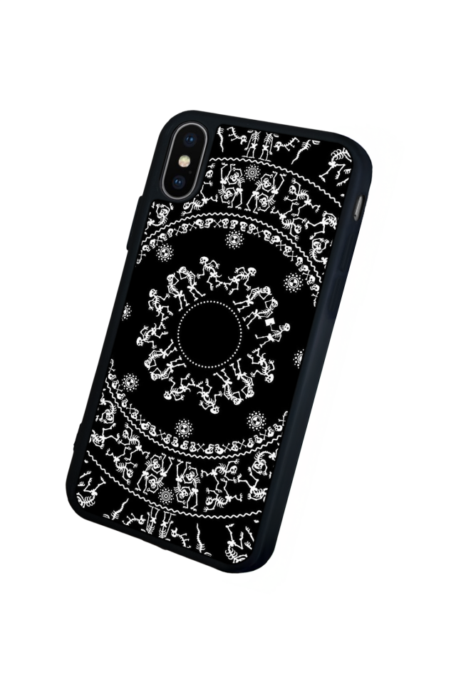 iPhone X/ XS Uyumlu Mandala Tasarımlı Glossy Premium Kılıf