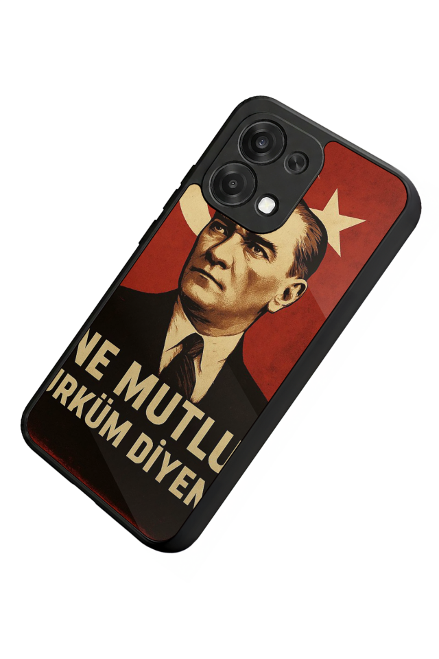 Oppo A6 Pro Uyumlu  Mustafa Kemal Ataturk Tasarımlı Glossy Premium Kılıf