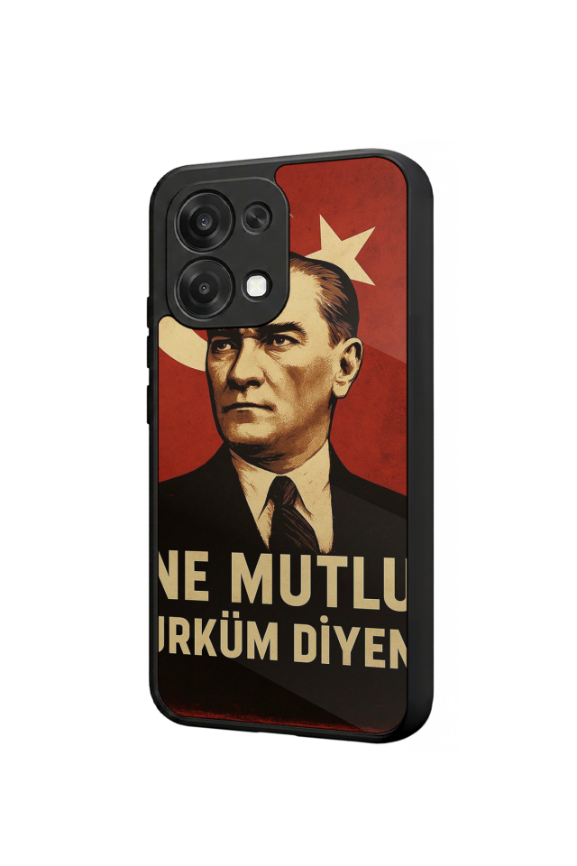 Oppo A6 Pro Uyumlu  Mustafa Kemal Ataturk Tasarımlı Glossy Premium Kılıf