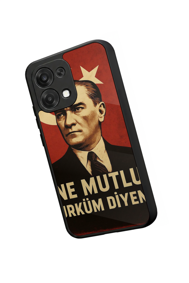 Oppo A6 Pro Uyumlu  Mustafa Kemal Ataturk Tasarımlı Glossy Premium Kılıf