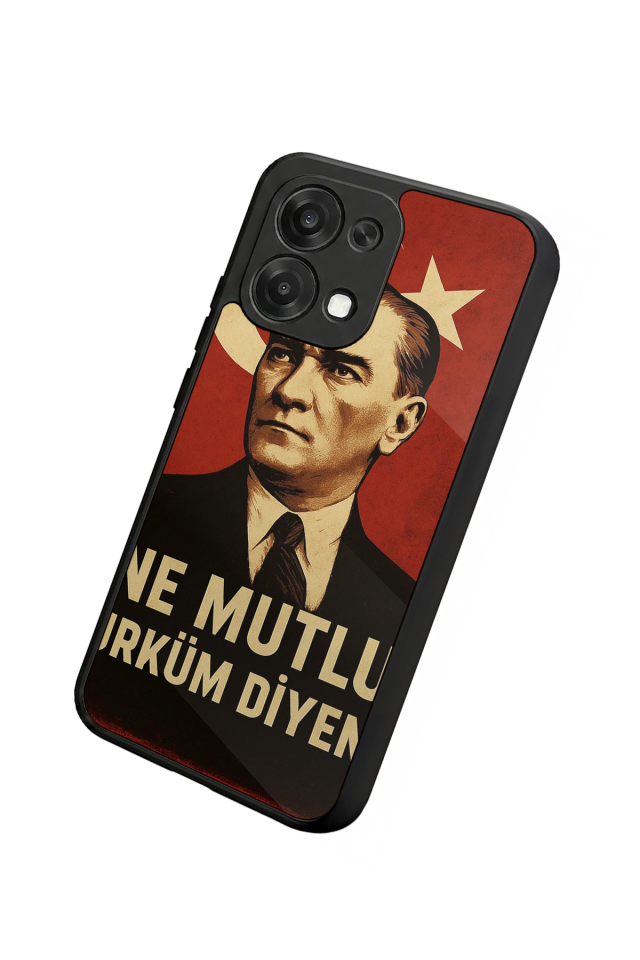 Oppo A6 Pro Uyumlu  Mustafa Kemal Ataturk Tasarımlı Glossy Premium Kılıf