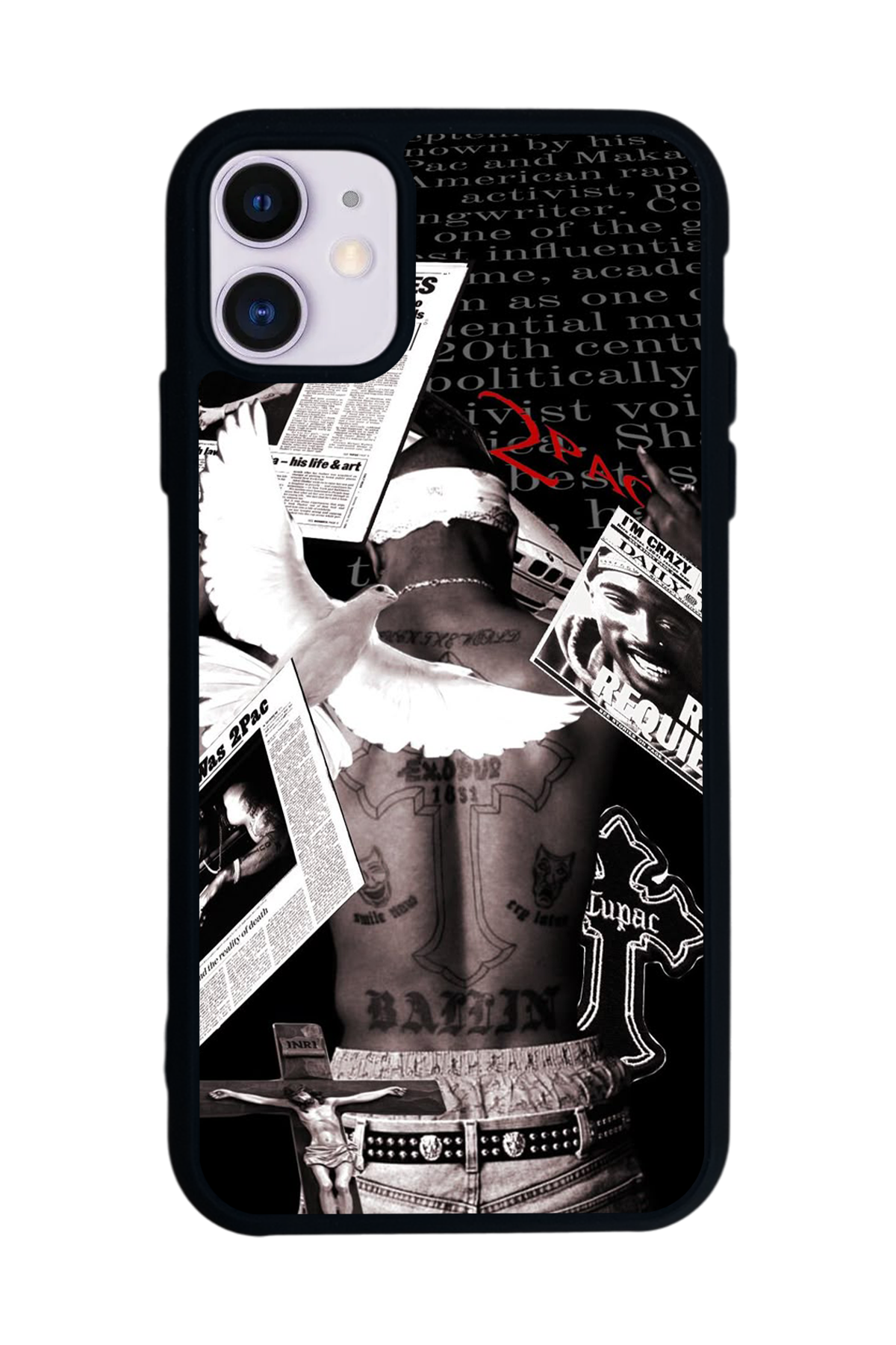 iPhone 11 Uyumlu Tupac Tasarımlı Glossy Premium Kılıf