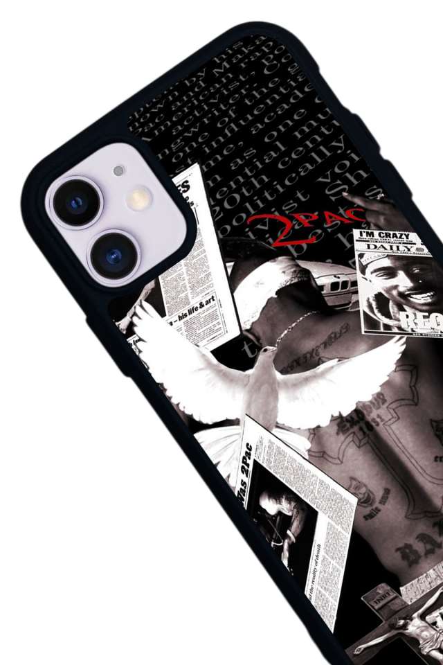 iPhone 11 Uyumlu Tupac Tasarımlı Glossy Premium Kılıf
