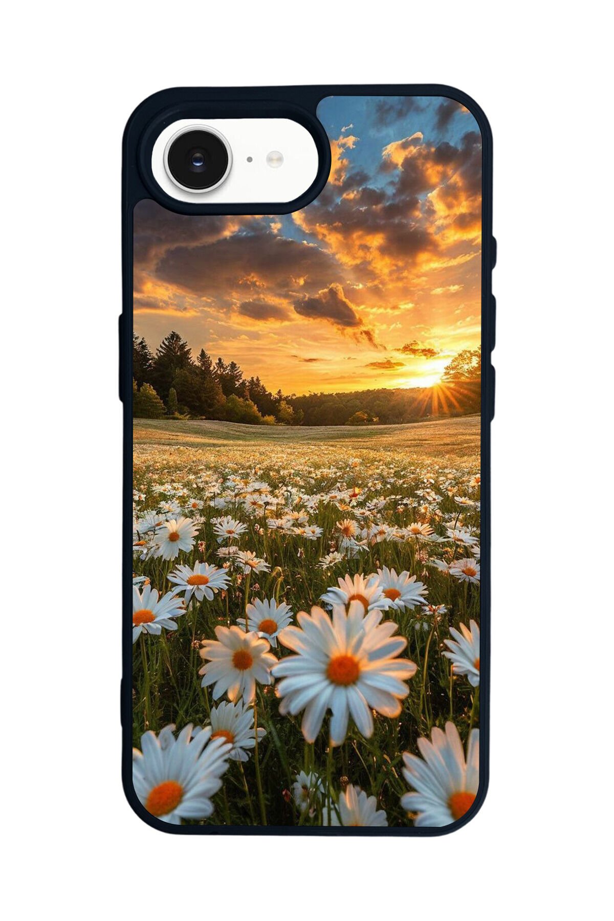 iPhone 16E Uyumlu Cicek Tasarımlı Glossy Premium Kılıf