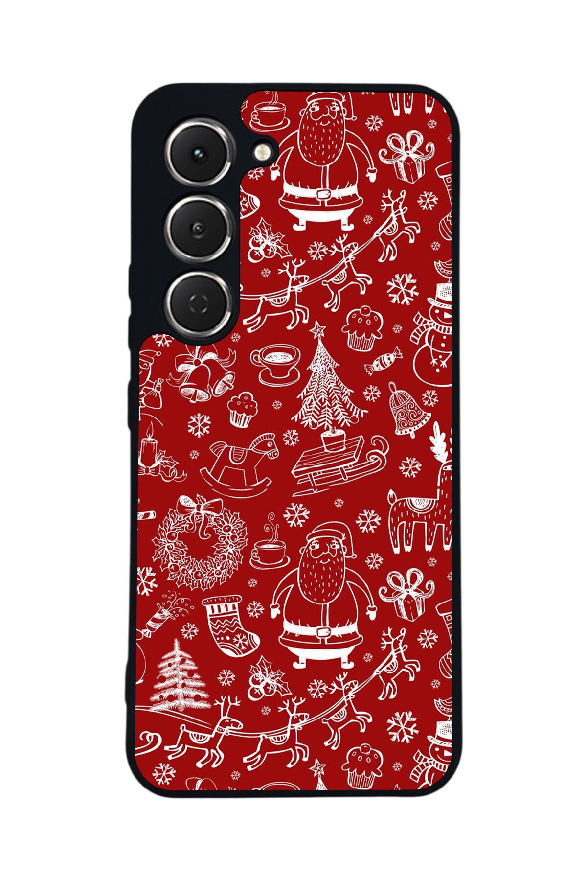 Tecno Spark 40 Pro Uyumlu Yilbasi Christmas Tasarımlı Glossy Premium Kılıf