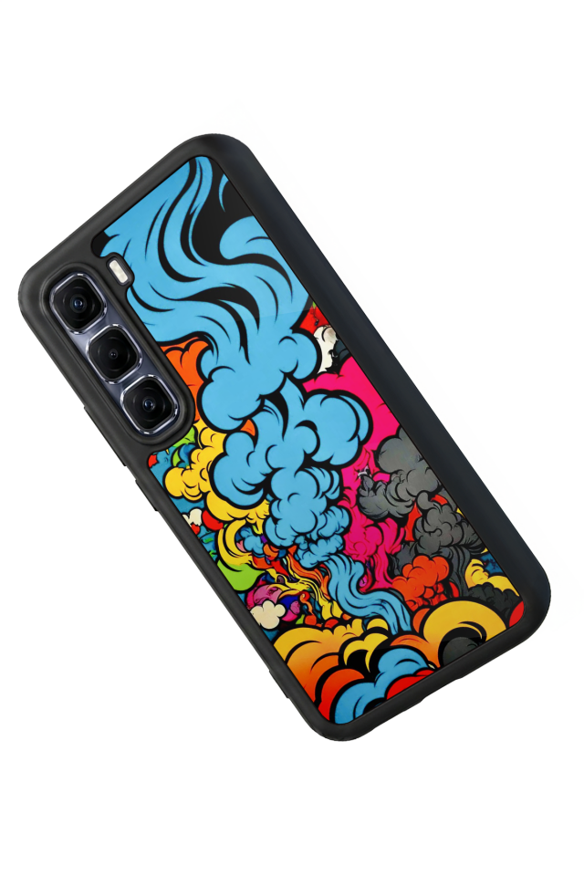 Infinix Hot 60 Pro Plus Uyumlu Abstract Tasarımlı Glossy Premium Kılıf