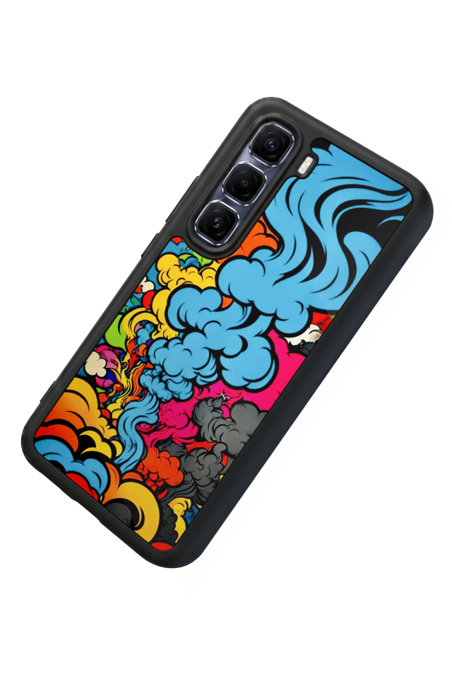 Infinix Hot 60 Pro Plus Uyumlu Abstract Tasarımlı Glossy Premium Kılıf