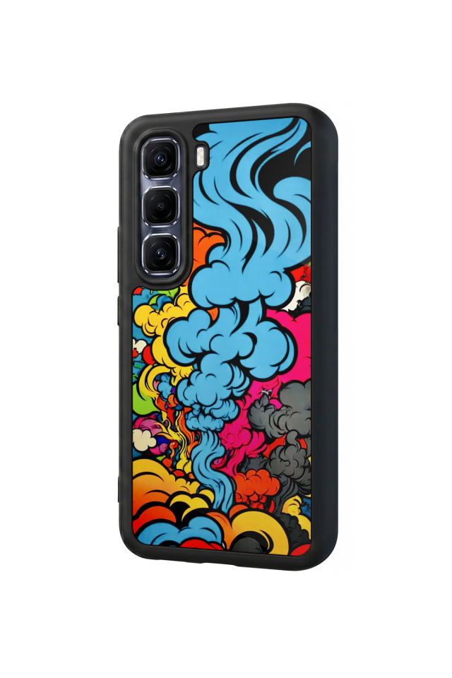Infinix Hot 60 Pro Plus Uyumlu Abstract Tasarımlı Glossy Premium Kılıf