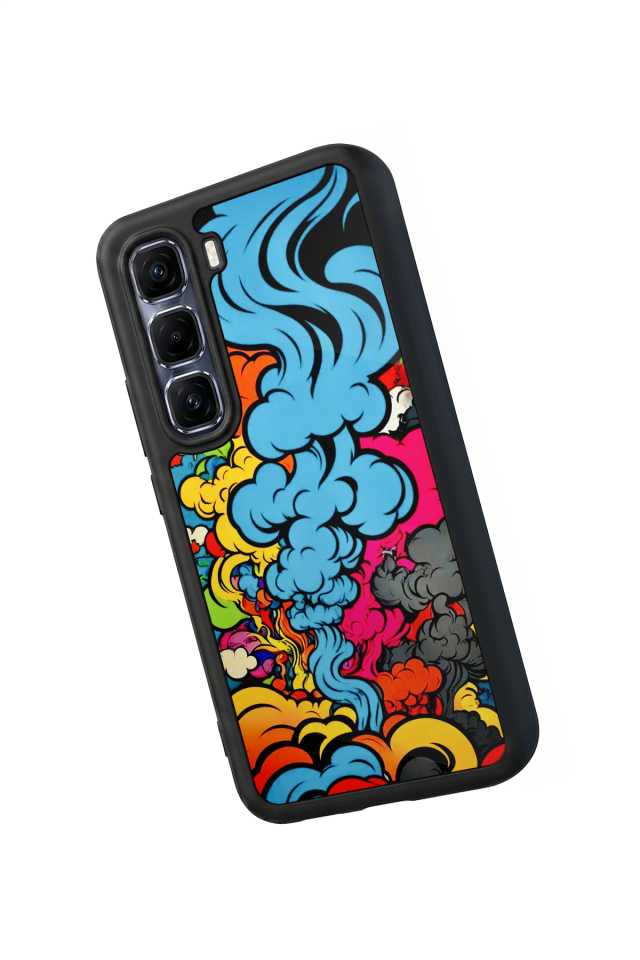 Infinix Hot 60 Pro Plus Uyumlu Abstract Tasarımlı Glossy Premium Kılıf