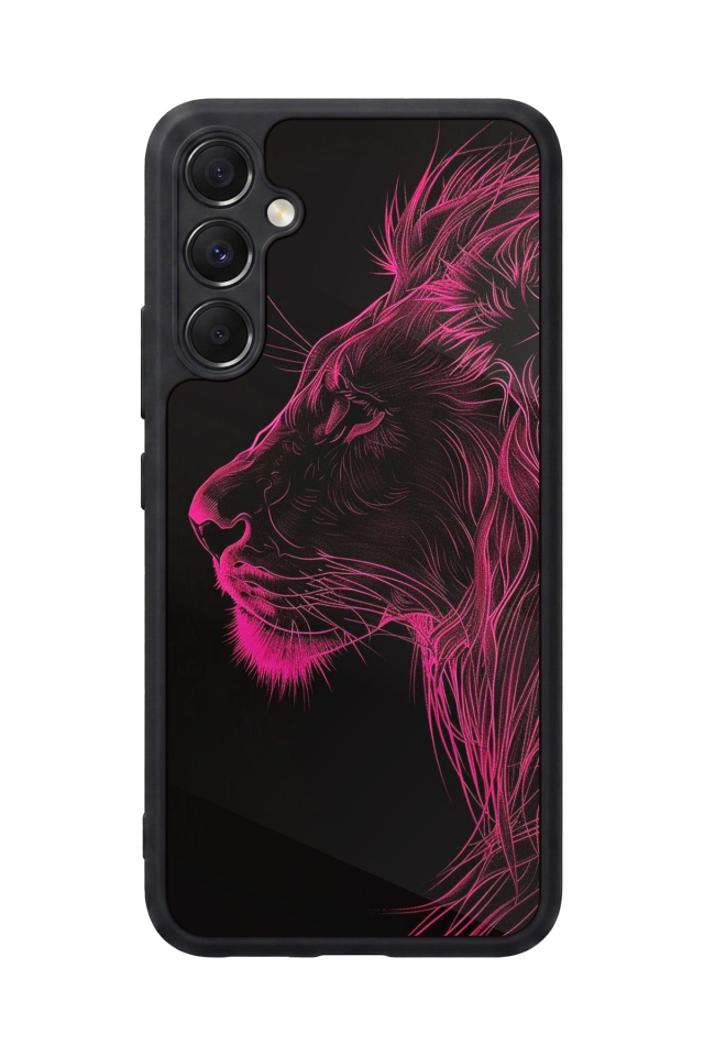 Samsung Galaxy M34 Uyumlu Aslan Tasarımlı Glossy Premium Kılıf