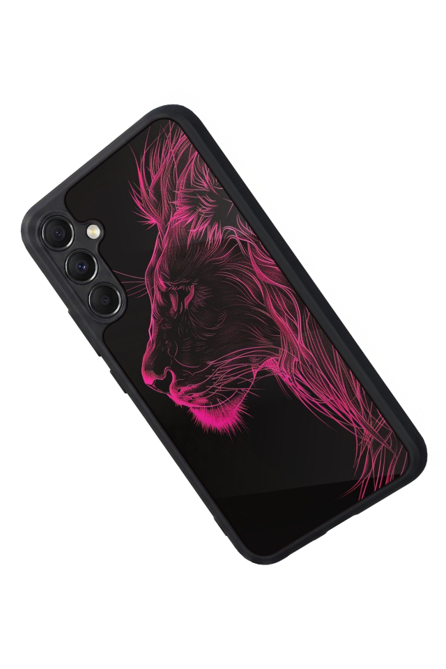 Samsung Galaxy M34 Uyumlu Aslan Tasarımlı Glossy Premium Kılıf