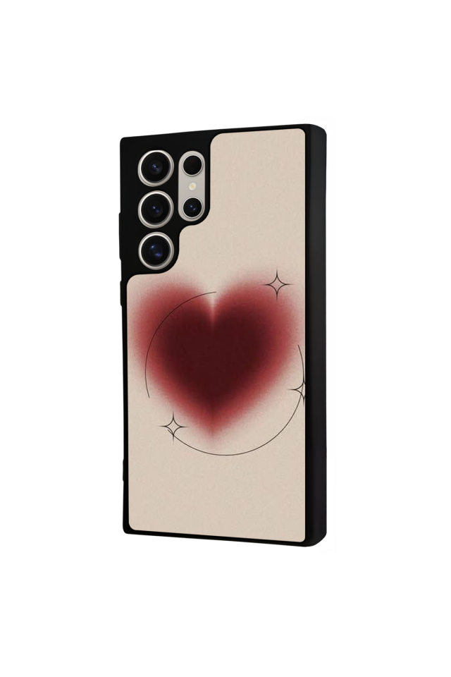 Samsung Galaxy S22 Ultra Uyumlu Kalp Love Tasarımlı Glossy Premium Kılıf