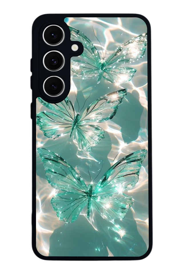 Samsung Galaxy S24 FE Uyumlu Kelebek Tasarımlı Glossy Premium Kılıf