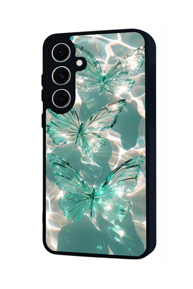 Samsung Galaxy S24 FE Uyumlu Kelebek Tasarımlı Glossy Premium Kılıf