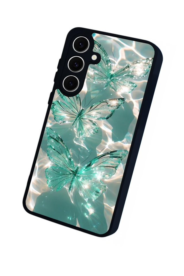 Samsung Galaxy S24 FE Uyumlu Kelebek Tasarımlı Glossy Premium Kılıf