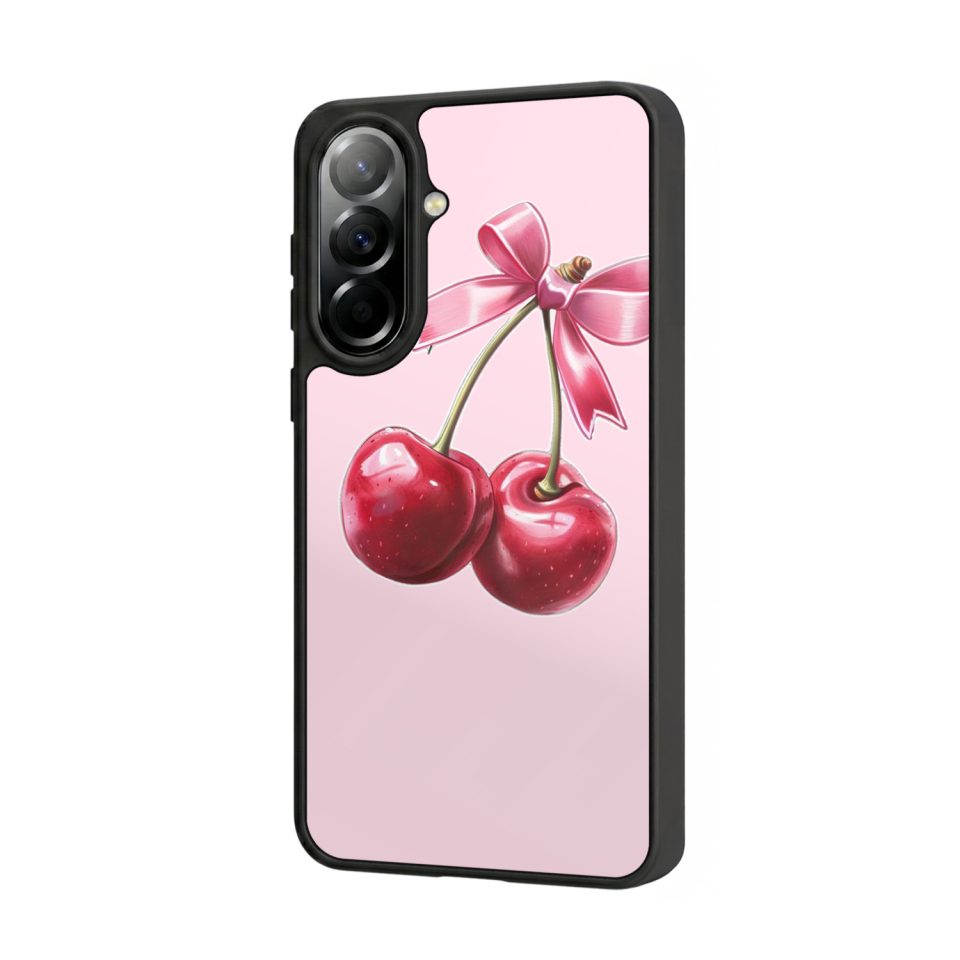 Samsung Galaxy A57 Uyumlu Kiraz Tasarımlı Glossy Premium Kılıf