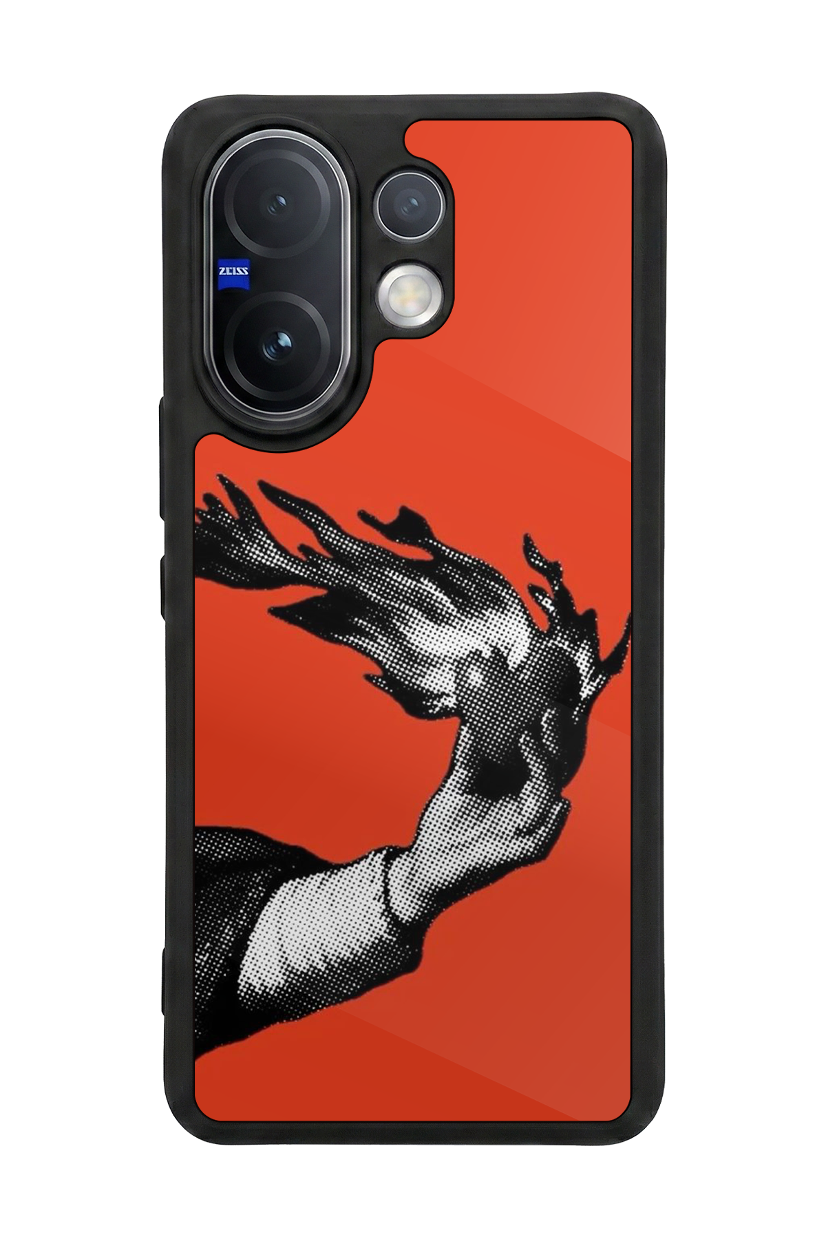 Vivo V60 Uyumlu Kirmizi Tasarımlı Glossy Premium Kılıf