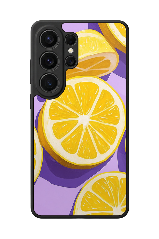 Samsung Galaxy S26 Ultra Uyumlu Limon Tasarımlı Glossy Premium Kılıf