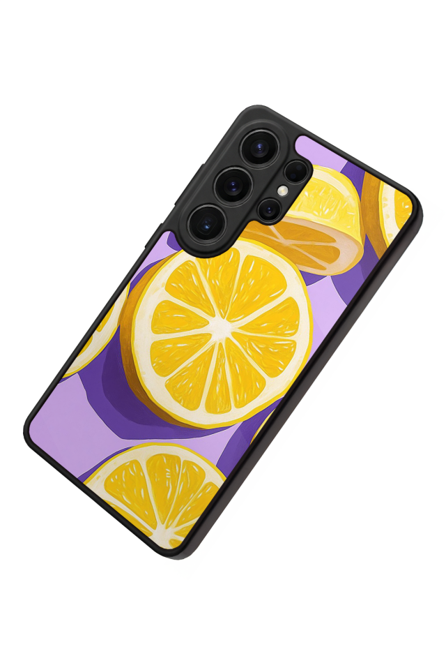 Samsung Galaxy S26 Ultra Uyumlu Limon Tasarımlı Glossy Premium Kılıf