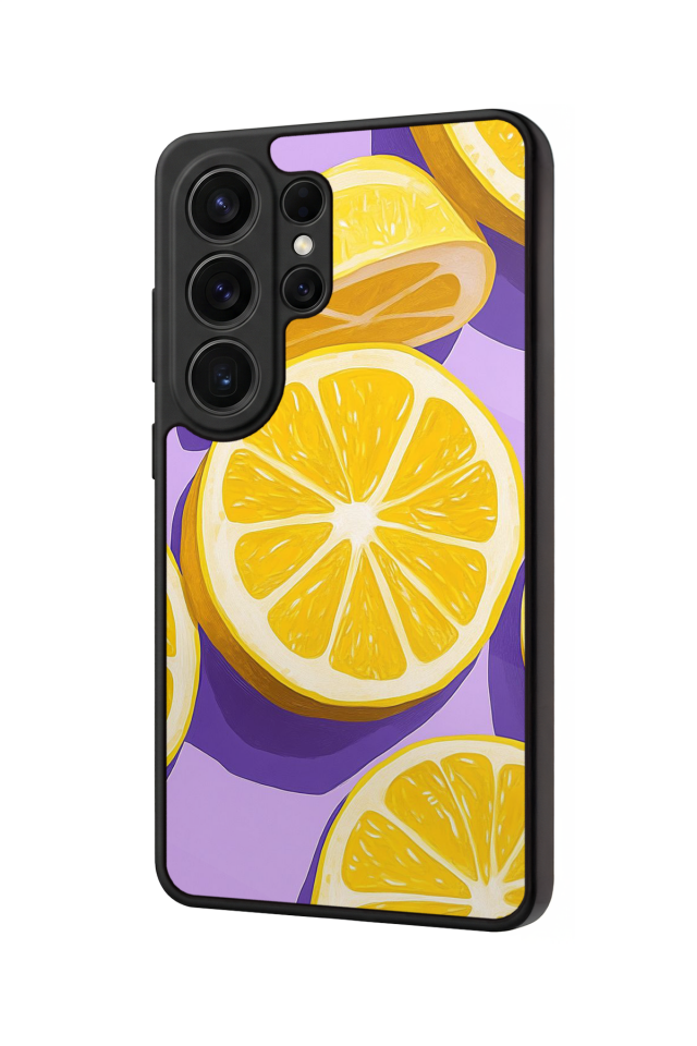Samsung Galaxy S26 Ultra Uyumlu Limon Tasarımlı Glossy Premium Kılıf